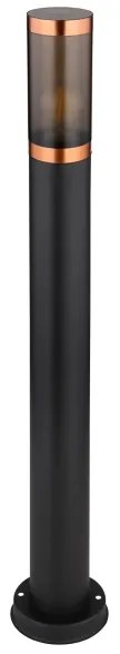 Lampă de exterior Globo 31588BC BOSTON 1xE27/23W/230V IP44 80 cm negru/cupru