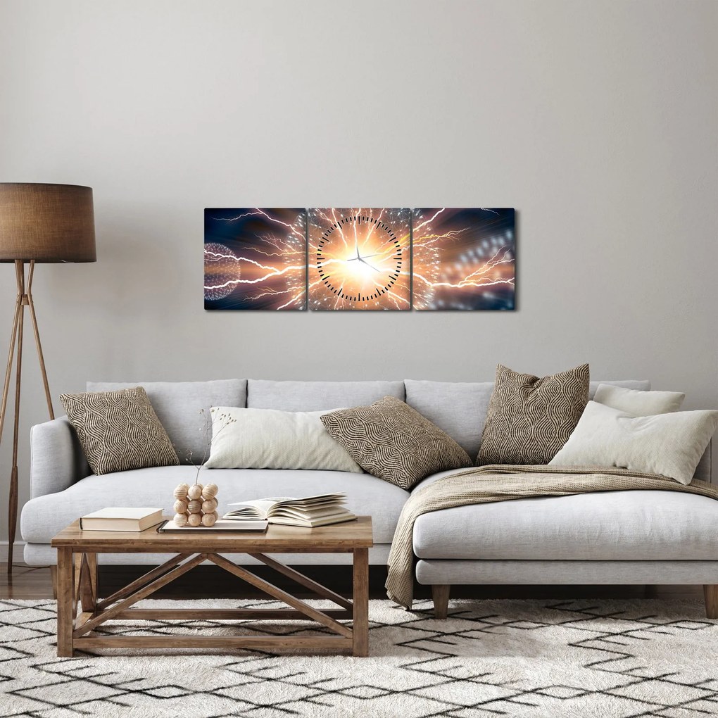 Tablou - Atom (cu ceas) (90x30 cm)