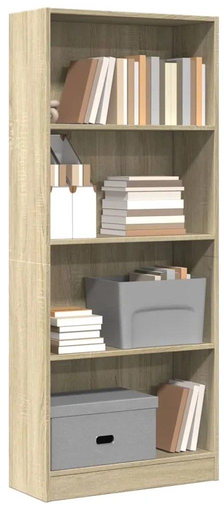 vidaXL Bibliotecă, stejar sonoma, 60x24x143 cm, lemn prelucrat