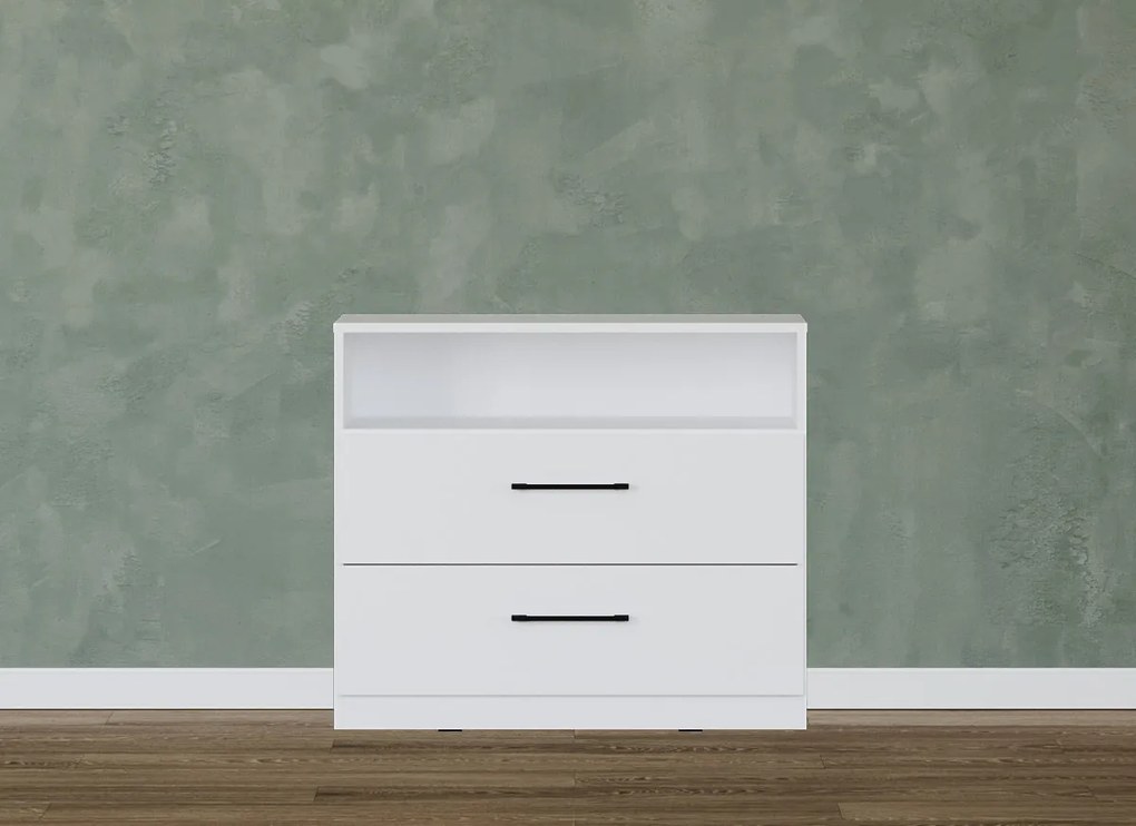 Set mobila dormitor alb complet - Blanco - Configuratia 3