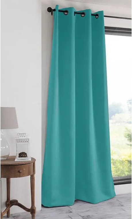 STOF Draperie groasă blackout NOTTE turcoaz 135 x 250 cm 1 buc