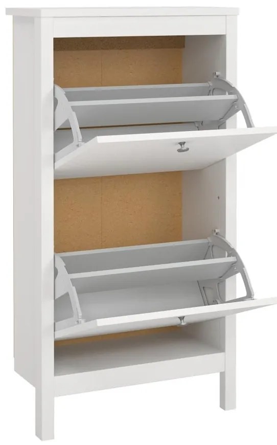 Suport pentru pantofi Real îngust, alb