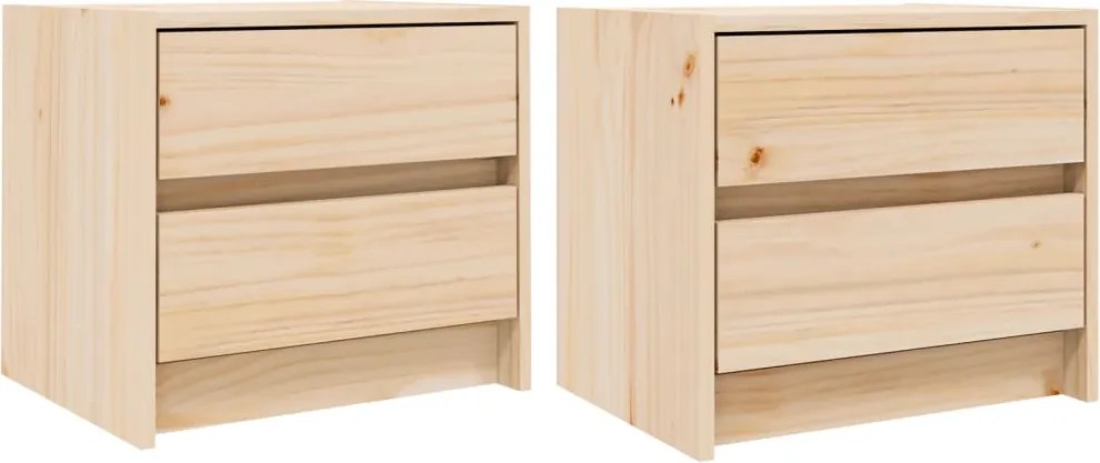 vidaXL Noptiere, 2 buc., 40x31x35,5 cm, lemn masiv de pin