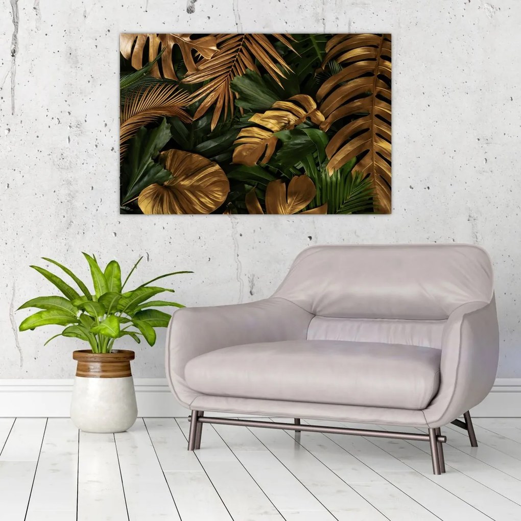 Tablou - Frunze aurii (90x60 cm)