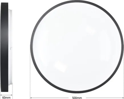 Brilagi - Corp de iluminat LED reglabil GLASS POOL DOUBLE LED/60W/230V 50 cm negru + telecomandă