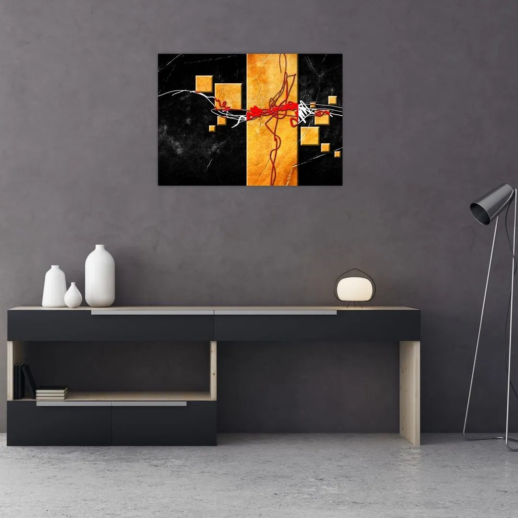 Tablou pe sticlă abstract - Dansatoare (70x50 cm)