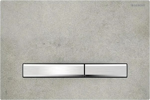 Geberit 115.788.JV.2 - plăcuță de acționare Sigma50 24,6 x 16,4 cm decor beton / crom mat