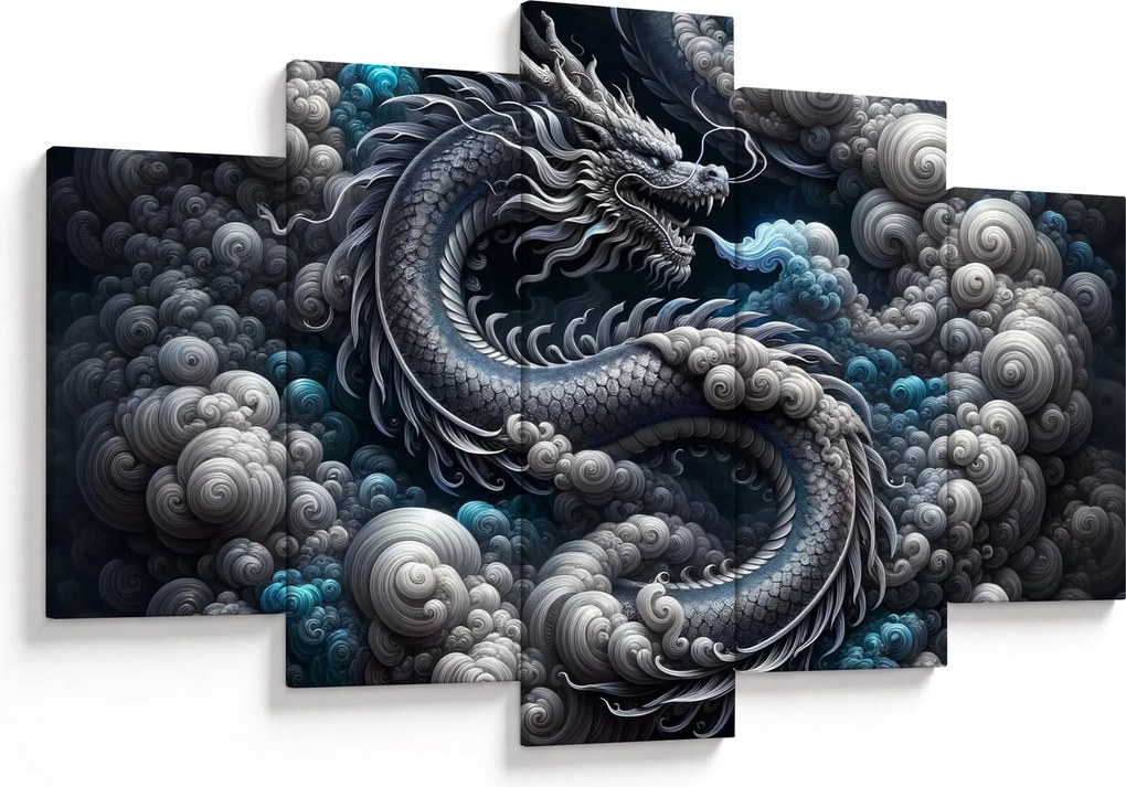 Tablou – Dragon în fum (150x105 cm)