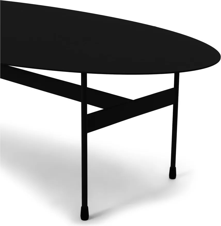 Măsuță de cafea neagră din metal 39x120 cm Mira – Spinder Design