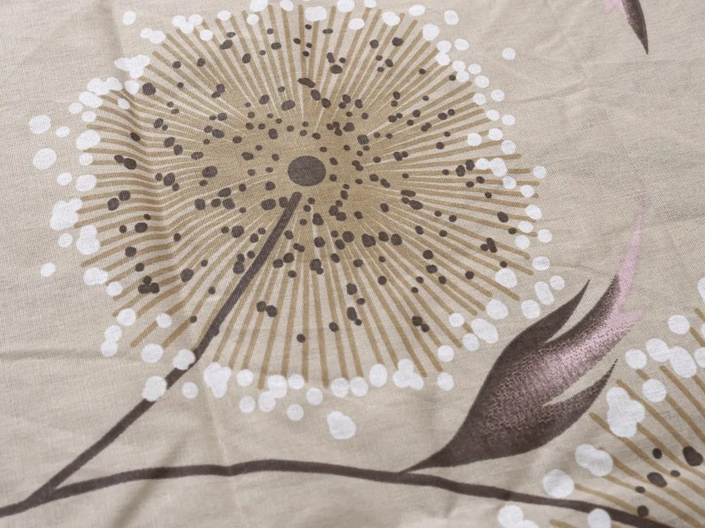 Lenjerie de pat din bumbac PAMPELINO bej Dimensiune lenjerie de pat: 2 buc 70 x 90 cm | 200 x 220 cm