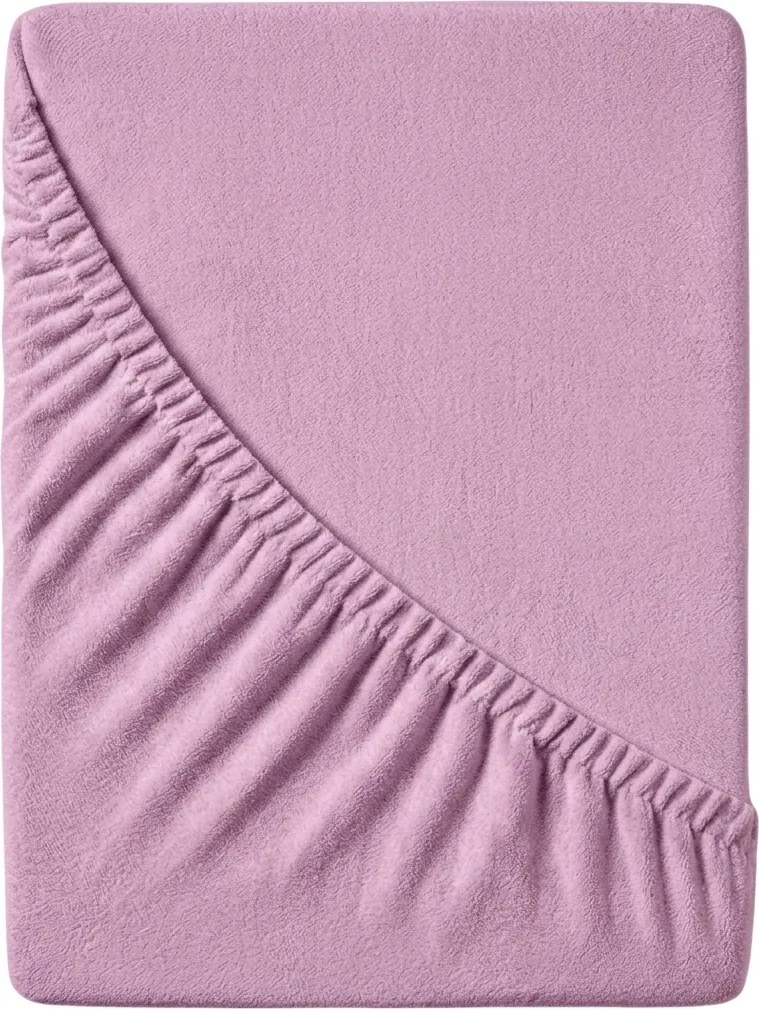 Cearsaf Frotir cu elastic EXCLUSIVE 200 x 220 cm roz