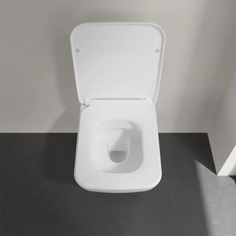 Set vas wc suspendat, Villeroy & Boch, Venticello, cu capac soft close si quick release, alb alpin