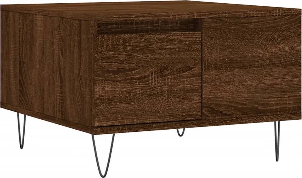 vidaXL Măsuță de cafea, stejar maro, 55x55x36,5 cm, lemn prelucrat