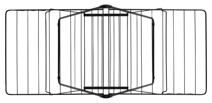 Uscator de rufe Brabantia Hangon 1004165, 20 m, 6 umerase, Reglabil, Blocare copii, Negru/mat