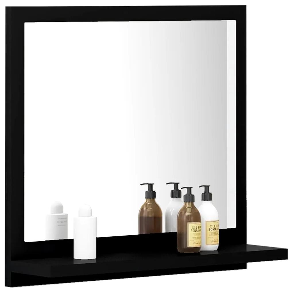 Oglinda de baie, negru, 40 x 10,5 x 37 cm, PAL Negru, 40 cm