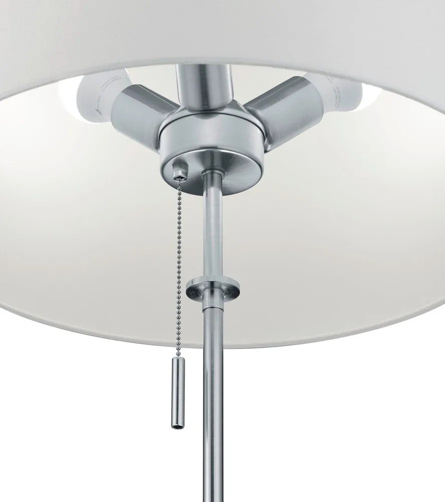 Lampadar argintiu cu abajur textil (înălțime 180 cm) Lyon – Trio