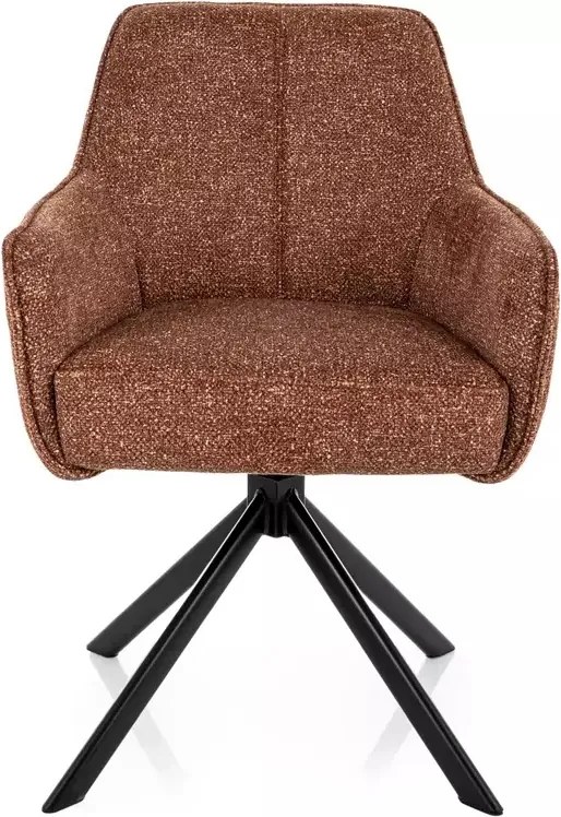 Scaun tapițat Notti Leo camel 35 / negru mat