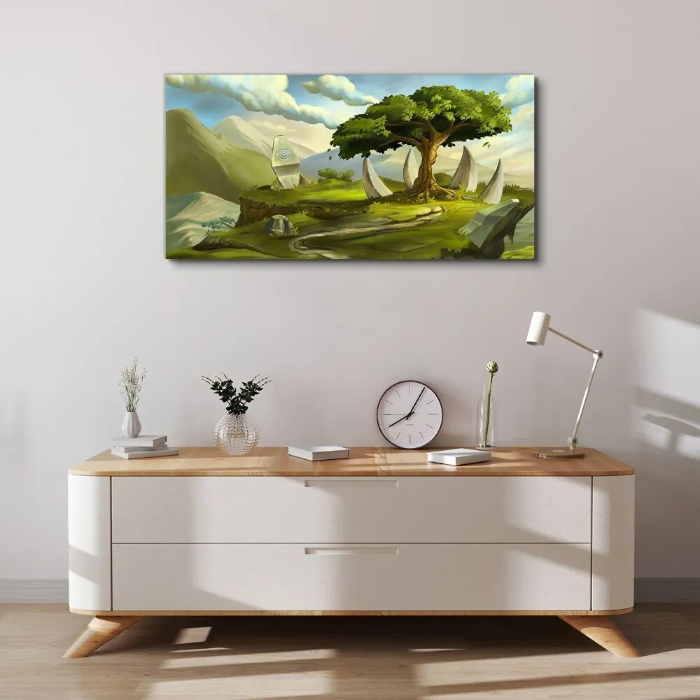 Tablou canvas pietre de copac fantezie
