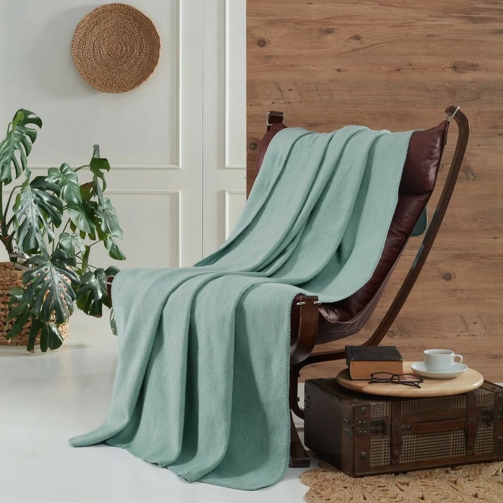 Pătură TV Brighton Cotton mint , 130 x 170 cm