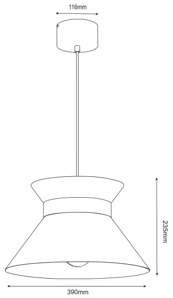 Lustră pe cablu NORGE 1xE27/15W/230V bej/auriu