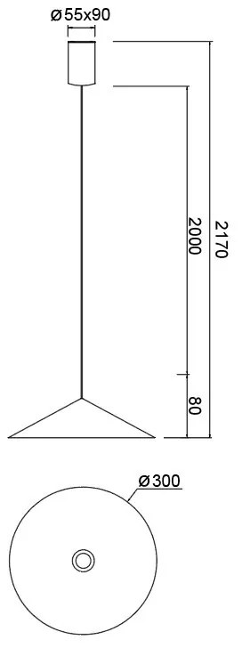 Lustra/Pendul LED stil minimalist CONO D-30cm leather