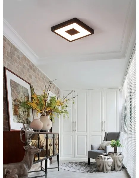 Plafonieră LED de exterior IPHIAS LED/17W/230V IP44 neagră Eglo 900283