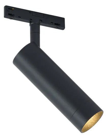Spot modern negru pentru sistem de șină monofazat GU10 35mm - Slimline Uzzy