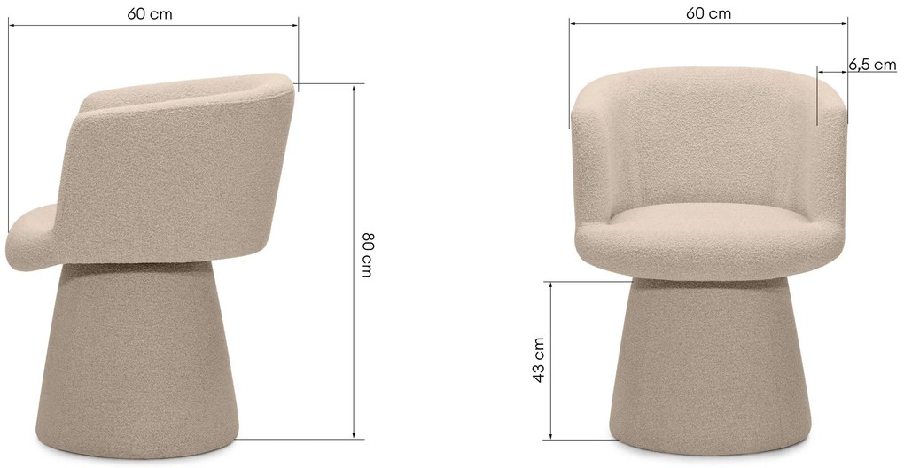 Fotoliu design rotativ YATO, bej