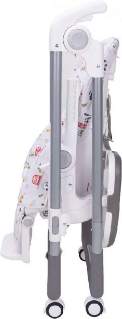 Scaun de masa pentru copii si bebe NOVOKIDS™ Go baby reglabil in 6 trepte de inaltime , Pliabil , Centura de siguranta, Sezut comfortabil, Masuta