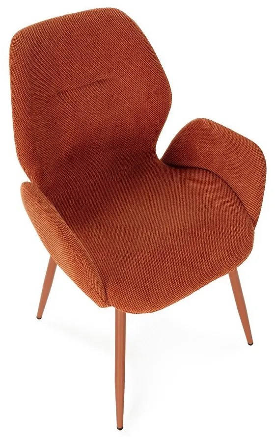 Set de scaune de sufragerie teracotă 2 buc. tapițat Ansu – Marckeric