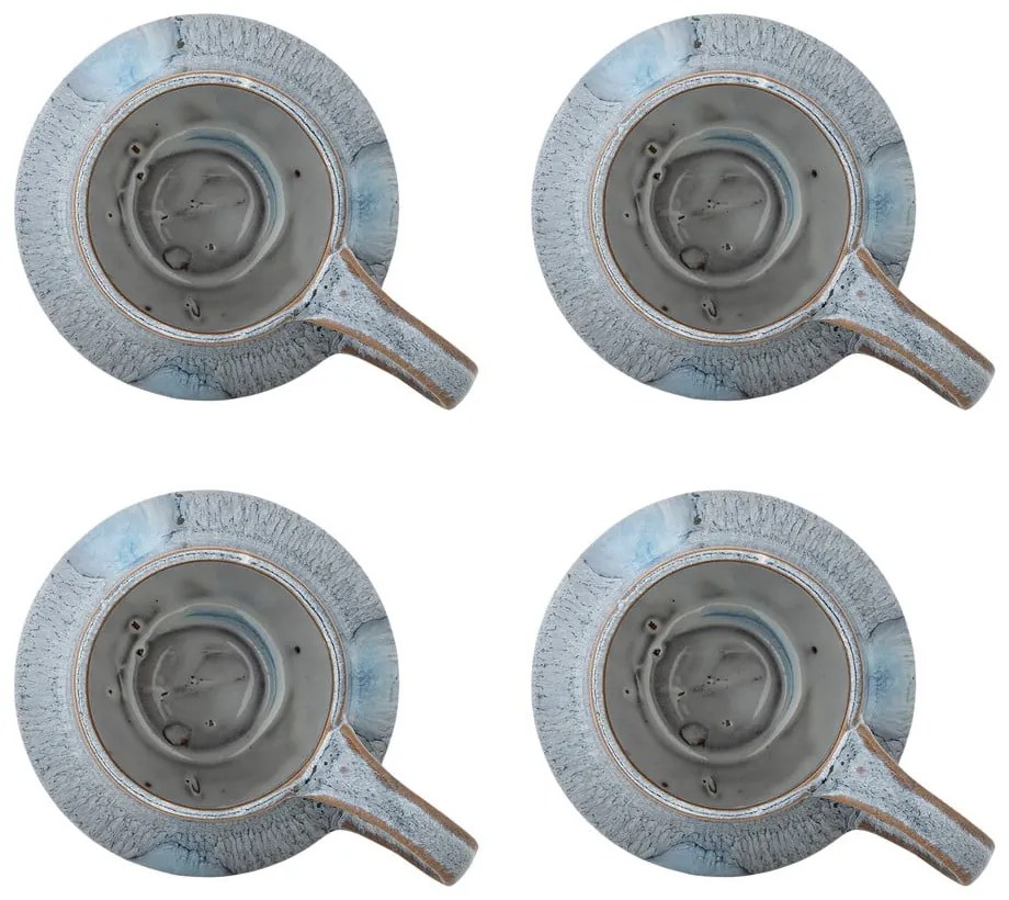 Căni albastru-deschis 4 buc. din gresie 300 ml Bessie – Bloomingville