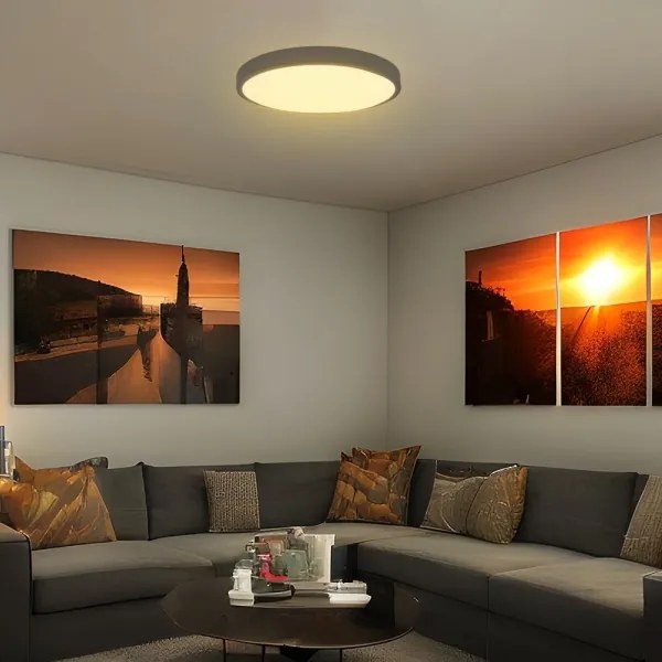 LED plafonieră baie 36W 230V IP44 4000K pr. 35 cm negru