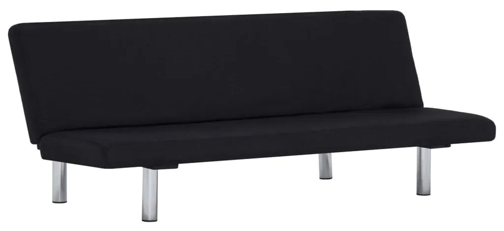 282198 vidaXL Canapea extensibilă, negru, poliester