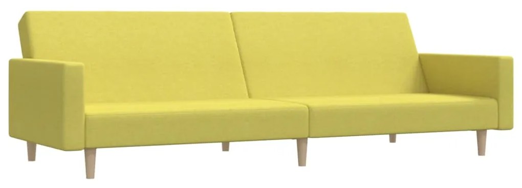 337293 vidaXL Canapea extensibilă cu 2 locuri, verde, textil