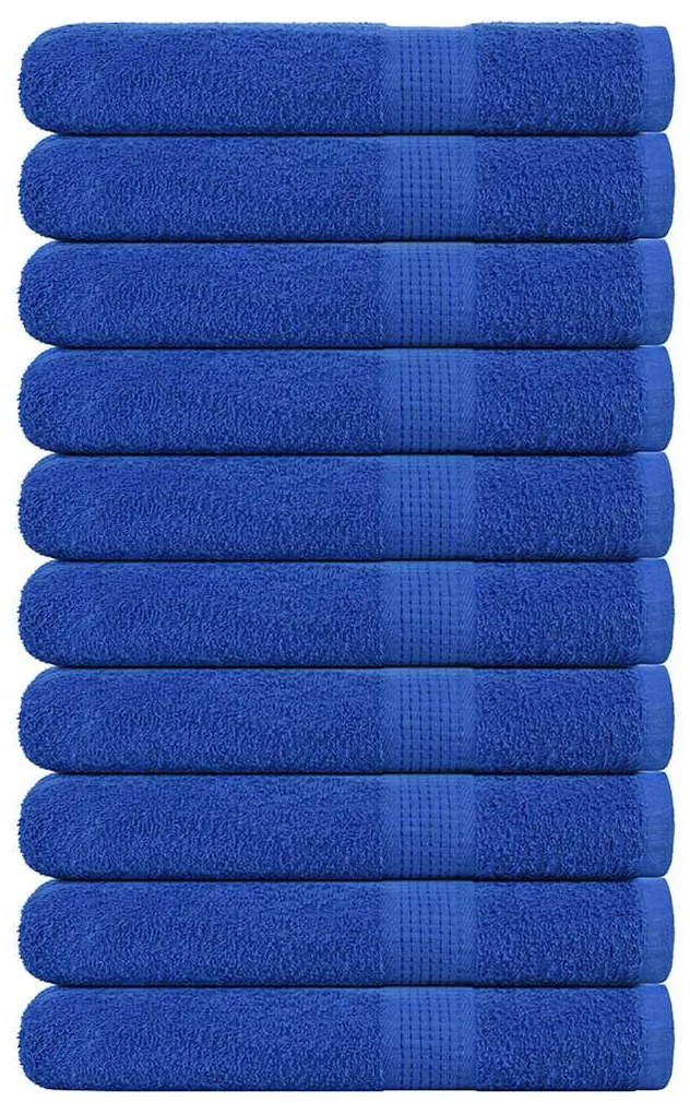 vidaXL Prosoape 10 buc Albastru 100x200 cm 360 g/m² 100% bumbac