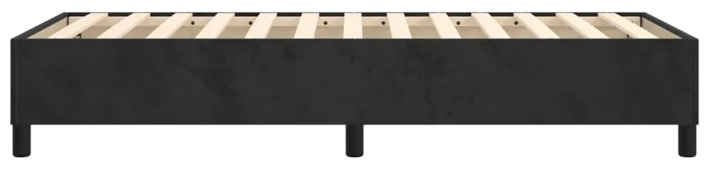 Cadru de pat box spring, negru, 90x190 cm, catifea Negru, 35 cm, 90 x 190 cm