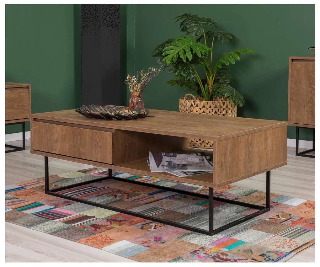 Mobilier living Lexuna 24 (Nuc + Negru). 1089011