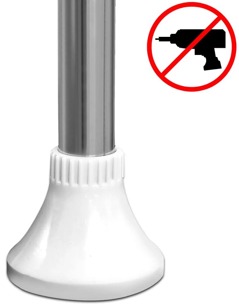 Raft telescopic pentru duș DELMO, 92-306 cm, alb Deuba