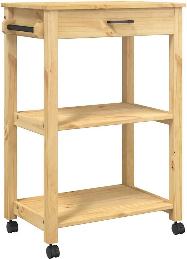 vidaXL Cărucior de bucătărie „MONZA”, 60x40x88,5 cm, lemn masiv de pin