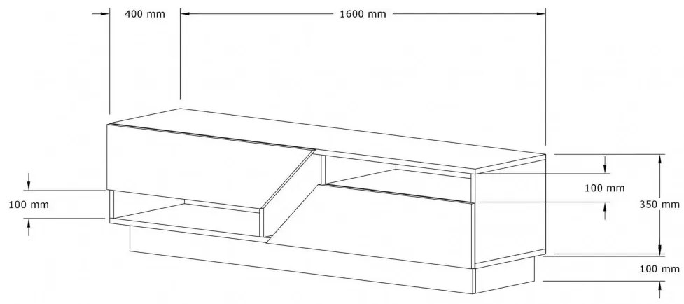 Comoda TV Koza Walnut-Alb