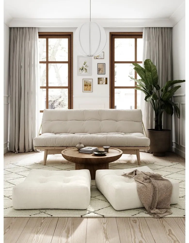 Canapea extensibilă galben muștar 190 cm Folk - Karup Design