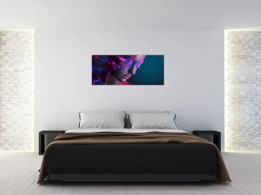 Tablou strălucitor a femeii (120x50 cm)