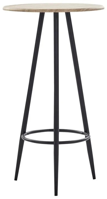 Masa laterala Sisson, MDF/metal, maro/negru, 107,5 x 60 x 60 cm