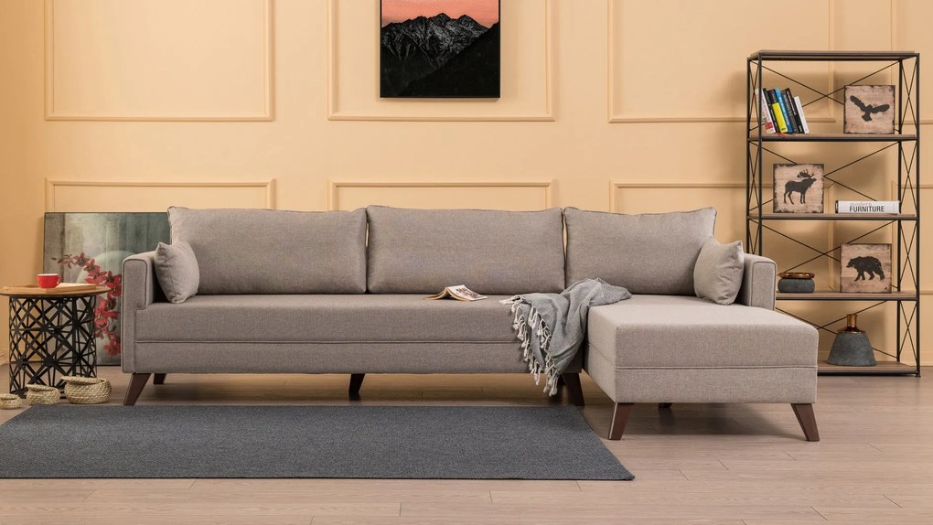 Canapea de colț Bella Corner Sofa Right 1 - Cream
