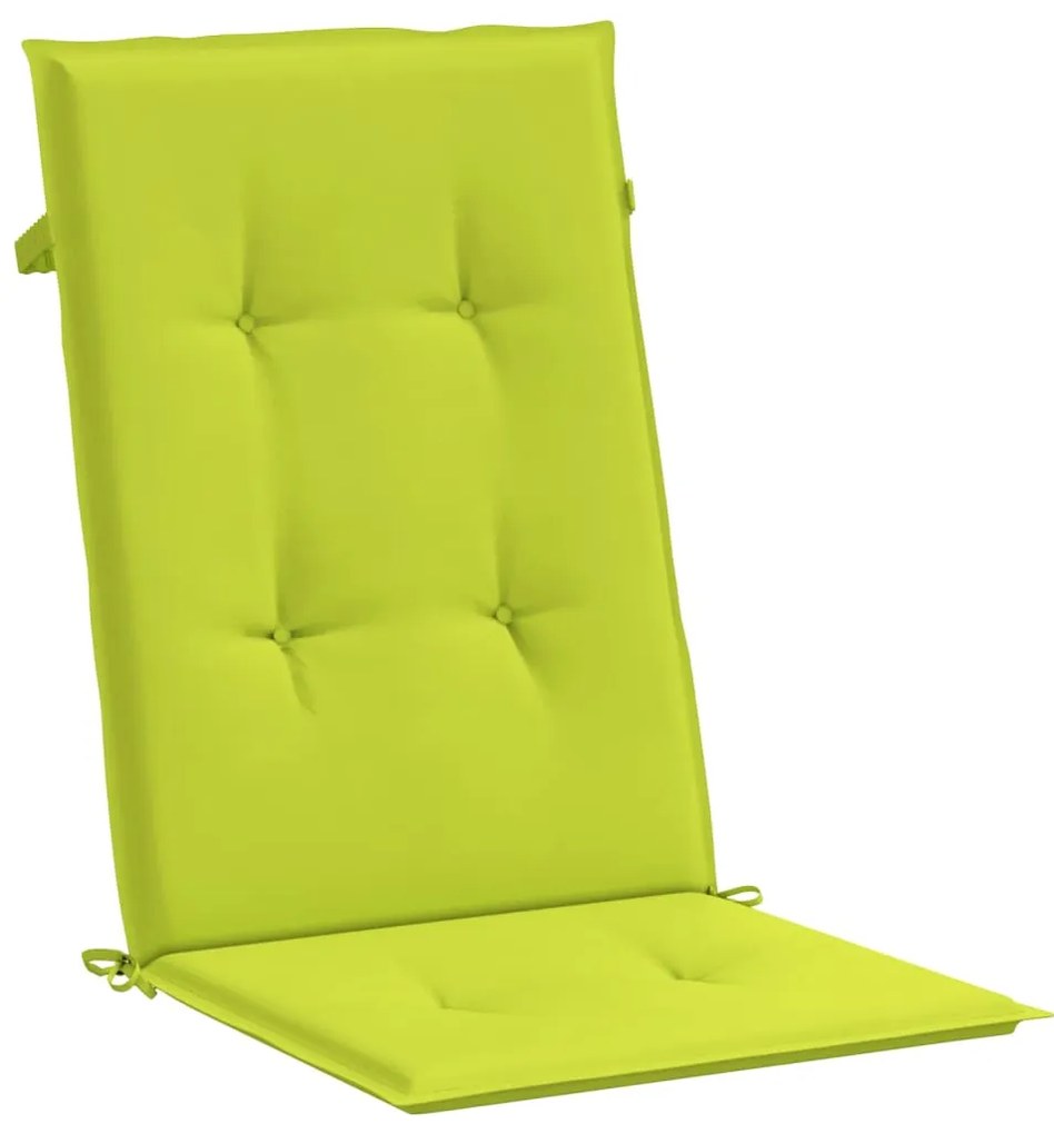 Perne scaun de gradina, 6 buc., verde aprins, 120x50x3 cm 6, verde aprins, 120 x 50 x 3 cm
