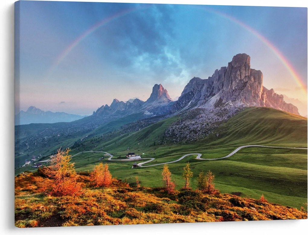 Tablou cu curcupeu deasupra stâncilor (70x50 cm)