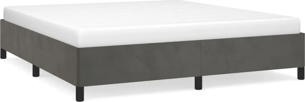 vidaXL Cadru de pat fără saltea, gri închis, 180x200 cm, catifea