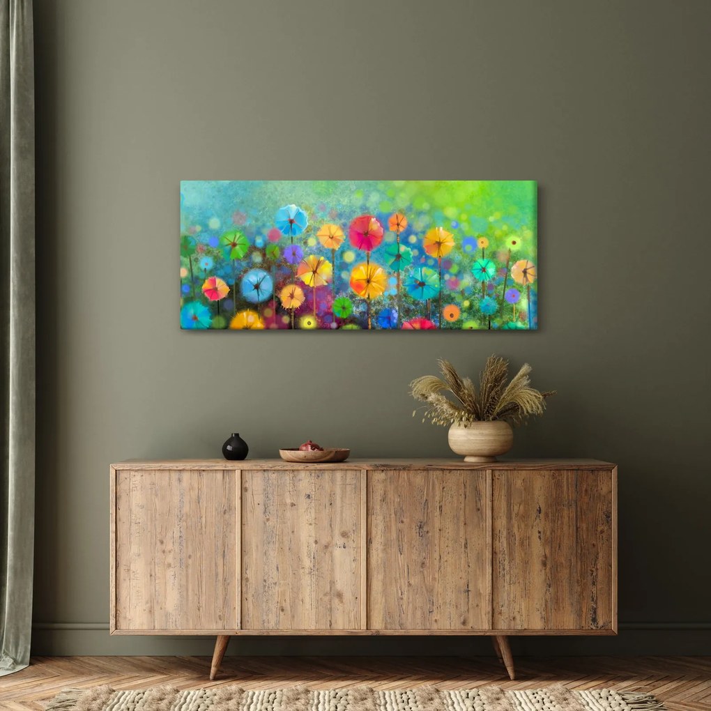 Tablou - Flori abstract (120x50 cm)