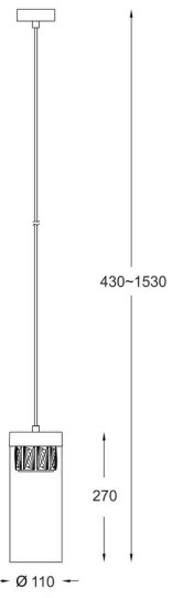 Lustră de cristal pe cablu GEM 1xG9/28W/230V Zuma Line P0389-01D-F7AC