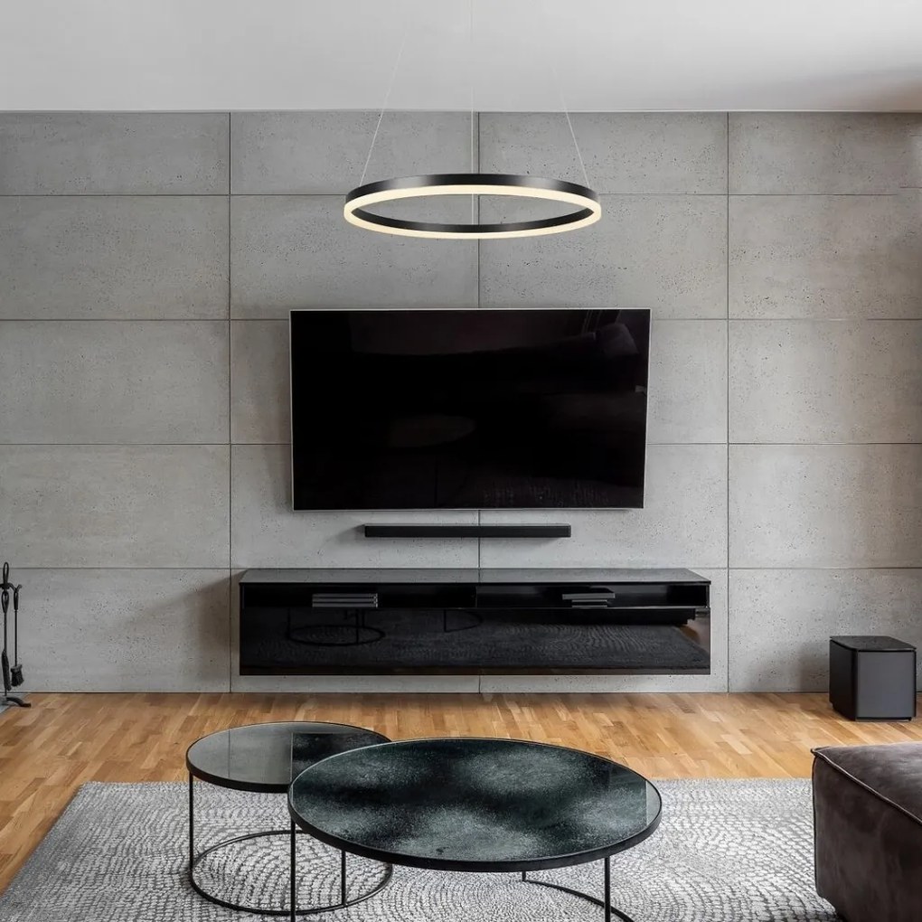 Lustra LED suspendata design circular Isaure, 60cm